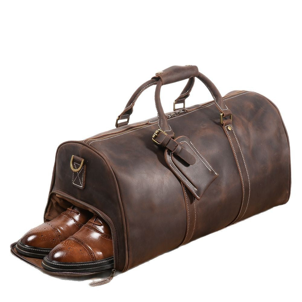 Men's First Layer Cowhide Travel Duffel Bag