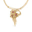 Collier Cascade Floral en Diamant et Rubis en Or Jaune 18K
