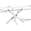 Plateau de Table en Verre Transparent Premium avec Accents Dorés