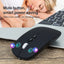 Rechargeable wireless mouse with 2.4G mute and one click return to desktop office mouse with built-in lithium battery - Korvel
