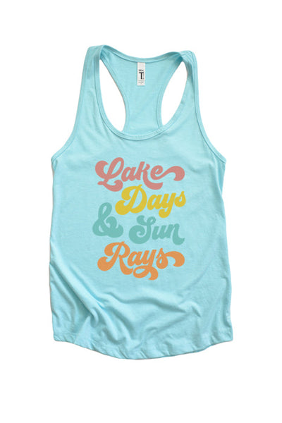 Lake Days Racerback Tank Top