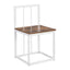 TOPMAX Modern 7-Piece Dining Table Set with Faux Marble Compact 55Inch Kitchen Table Set for 6  White+Cherry - Korvel