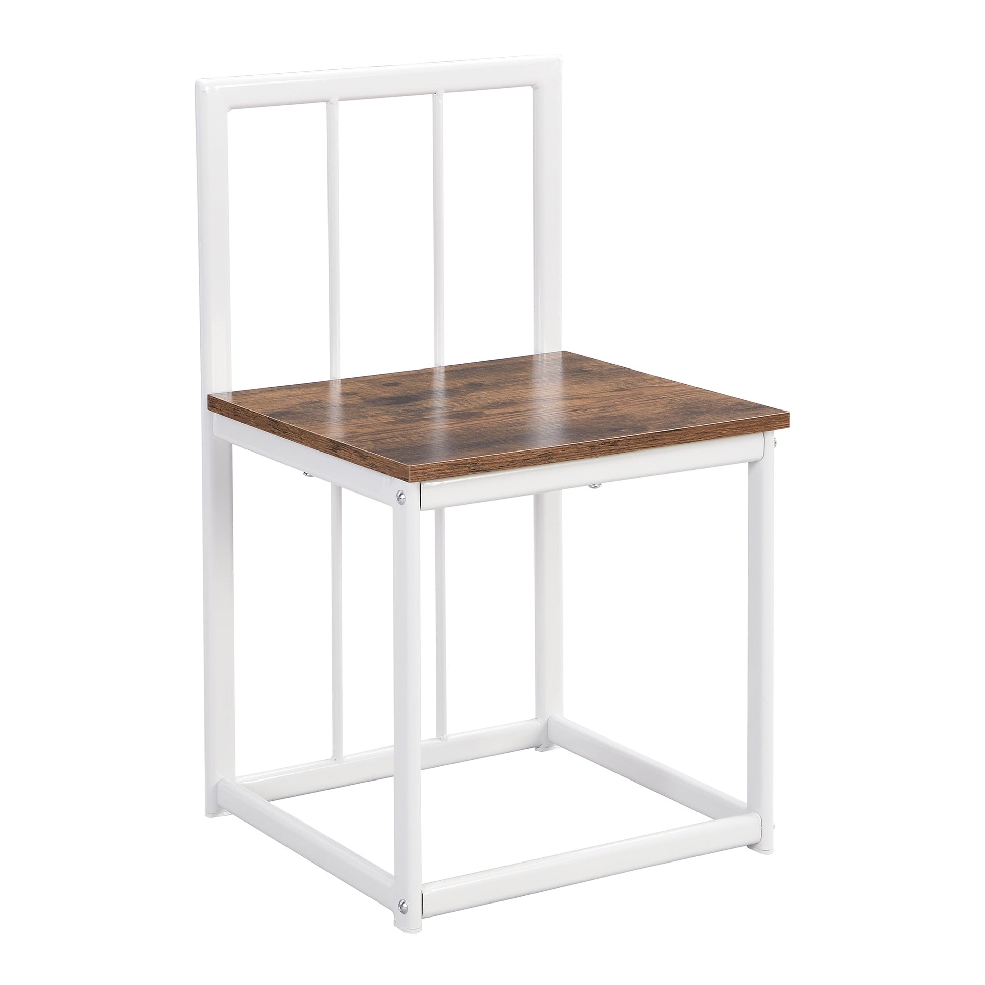 TOPMAX Modern 7-Piece Dining Table Set with Faux Marble Compact 55Inch Kitchen Table Set for 6  White+Cherry - Korvel