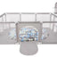 Parque Infantil de Acero Inoxidable Premium con Cerca de Baloncesto