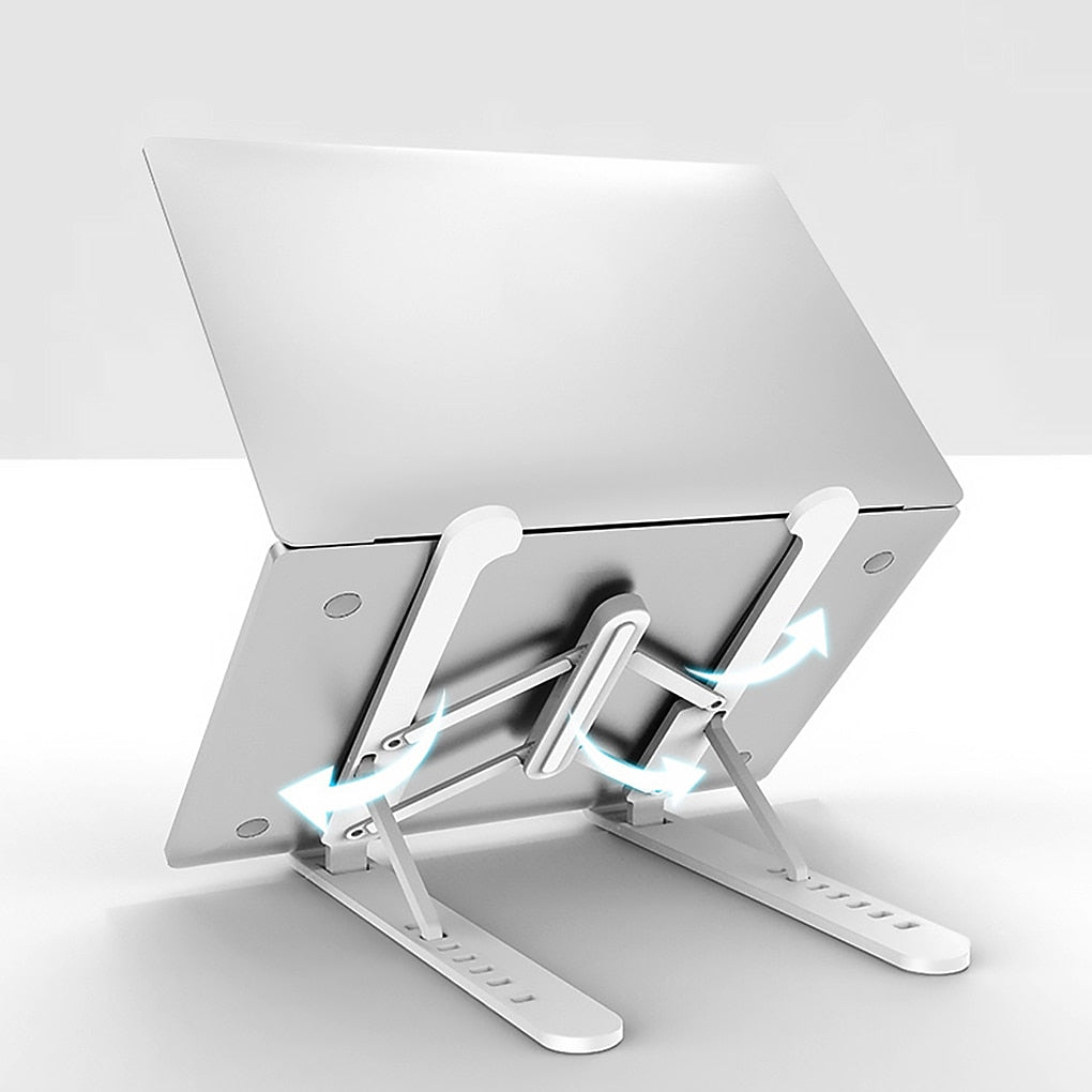 Portable Laptop Stand Foldable Height Adjustable Support Base Computer Cooling Stand Hollow Design Laptop Holder - Korvel