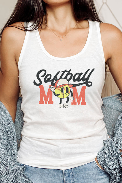 Softball Mom Racerback Tank Top - Korvel