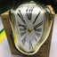 Twisted Corner Clock: Retro Melting Design with Roman Numerals
