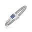 Sterling Silver Weave Motif Bracelet with Blue Sapphire