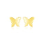 Boucles d'oreilles en or jaune 14 carats poli en forme de papillon