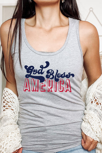 God Bless Racerback Tank Top