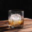 Transparent whiskey glass round straight mouth glass household wine glass beer cup bar tumbler kitchen utensil Trump print glass - Korvel