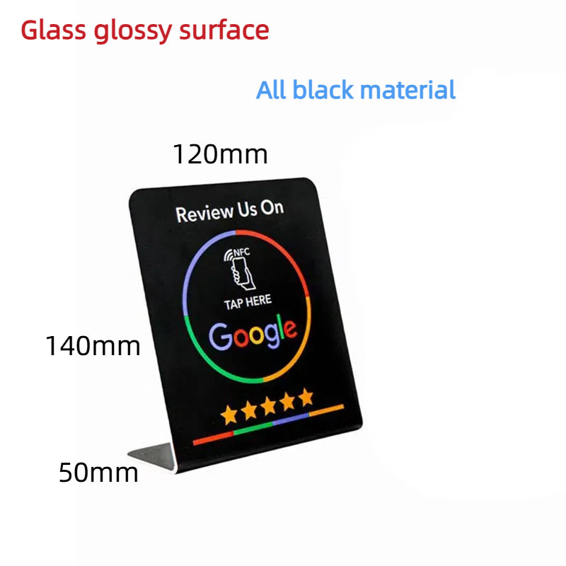 Google comment card NFC standing card NTAG213URL written into Apple Android phone touch NFC review card - Korvel