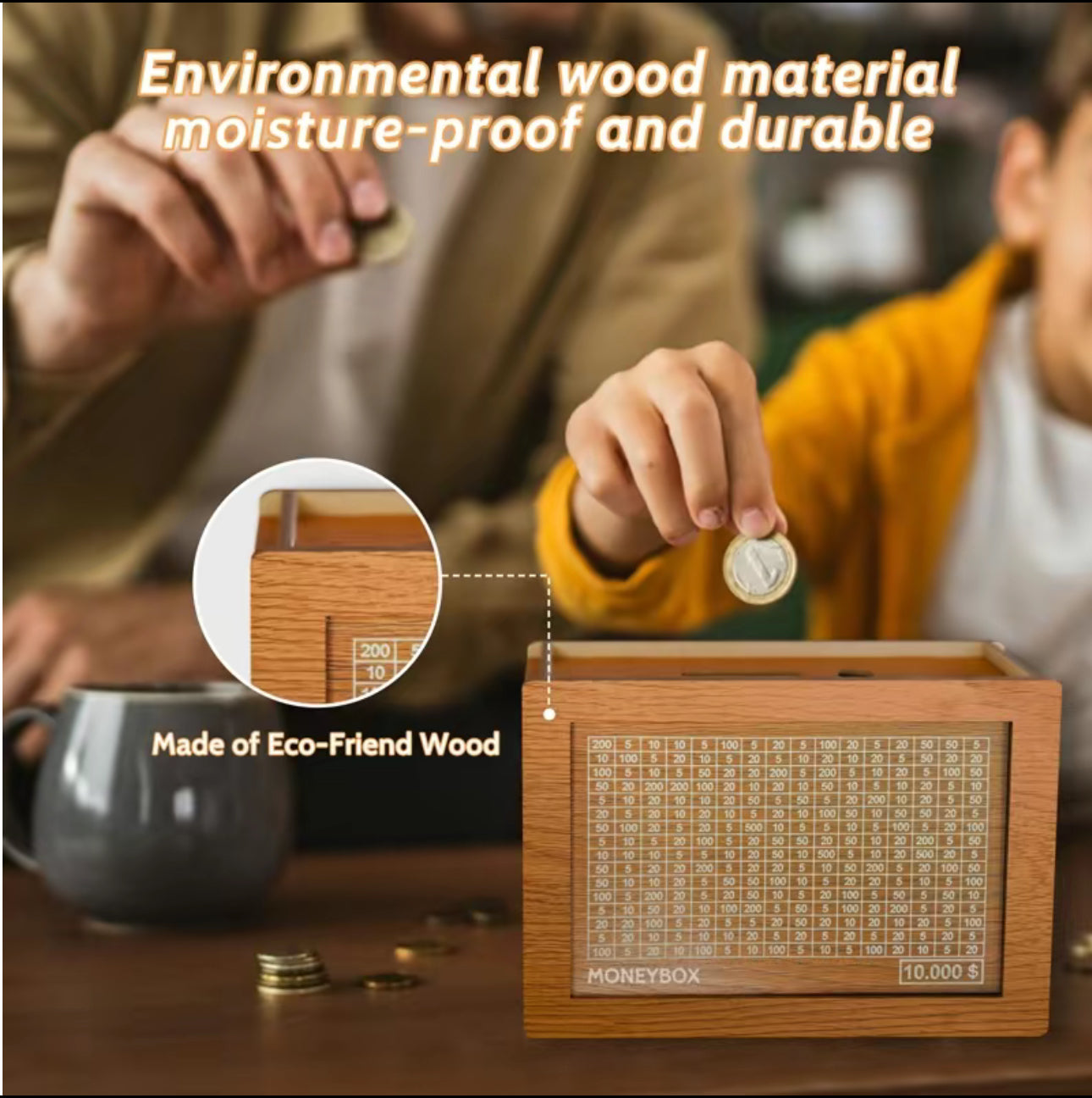 CashTarget Wooden Bank - Korvel