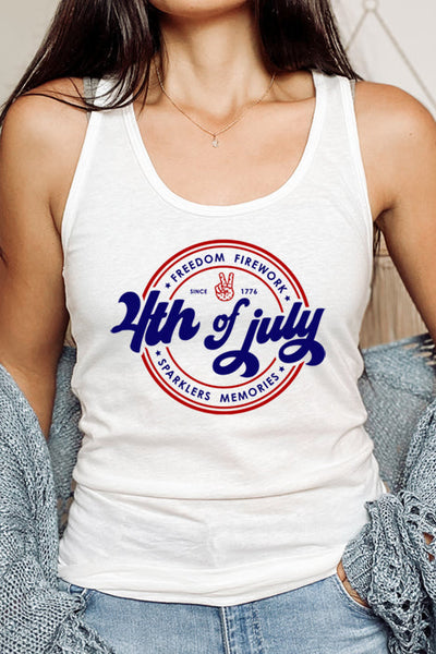 Patriotic Racerback Tank for 4th of July Celebrations - Korvel