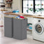 2-Pack Collapsible Laundry Hampers with Lid - 100L Capacity