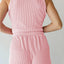 Conjunto de Top Sin Mangas de Cuello Redondo y Pantalones Cortos