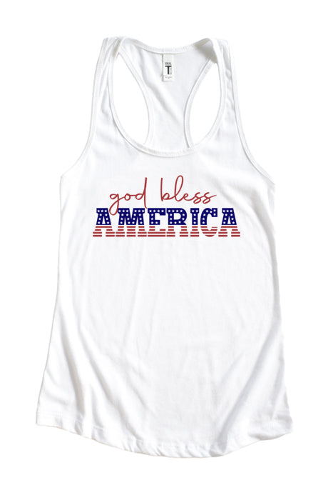 God Bless 4772 Racerback Tank Top