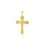 Colgante de Cruz de Ónix Negro en Oro Amarillo de 14k