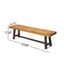 Outdoor Carlisle Benches, Sandblasted Brown + Rustic Metal (Set of 2) - Korvel