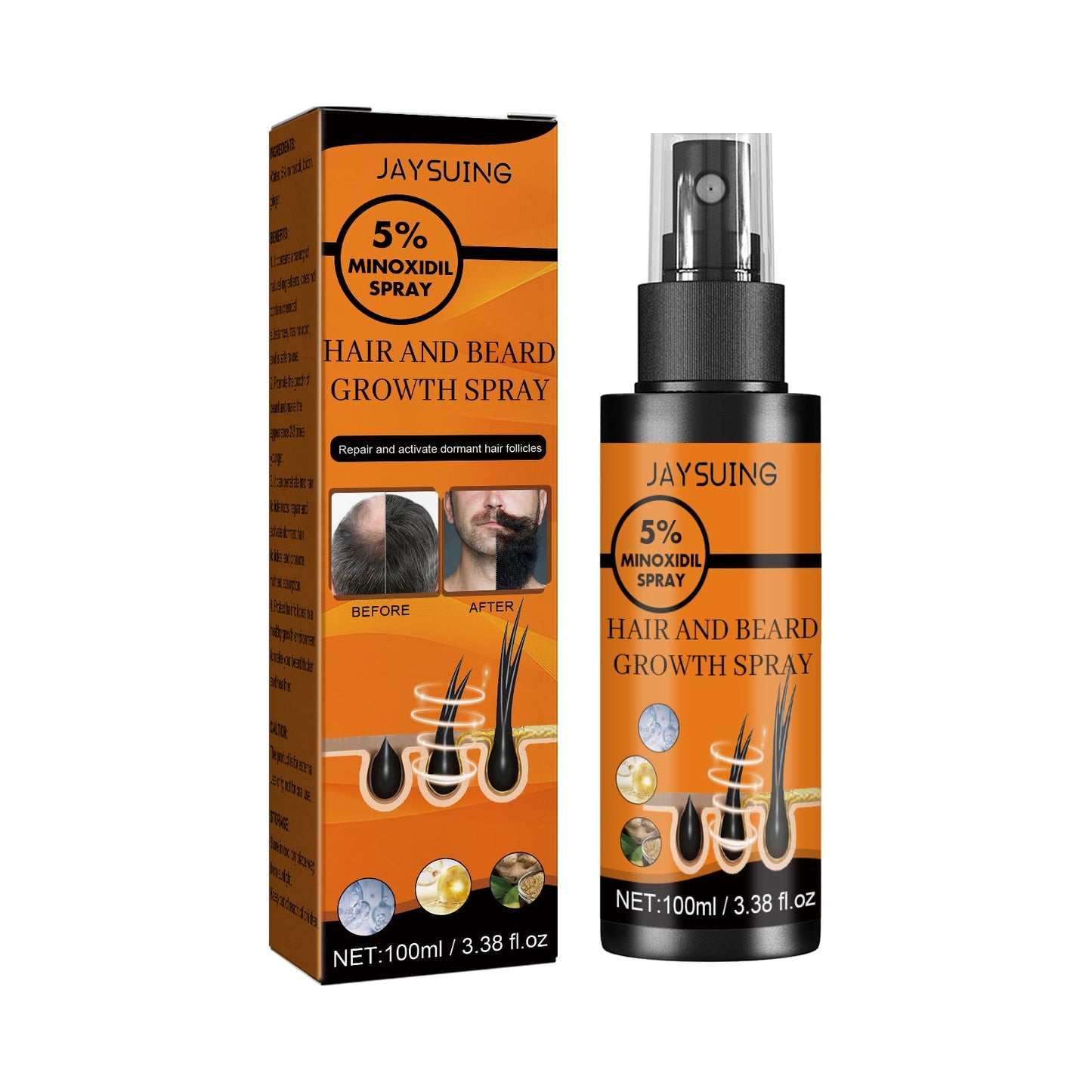 Premium Hair Growth Spray for Men - Thickening & Strengthening