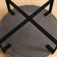 31.29"Modern Retro Splicing Round Coffee Table  Fir Wood Table Top with Cross Legs Metal Base(Same SKU:W757123560) - Korvel