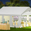 Sannwsg Party Tent -10x20FT Heavy duty Tent with Removable Side, Wedding Exclusive Holday Bithday BBa Backyard Evening Tent - Korvel