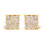 14K Yellow Gold Princess-Cut Diamond Square Stud Earrings