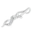 Espira 10K White Gold Diamond Swirl Pendant Necklace