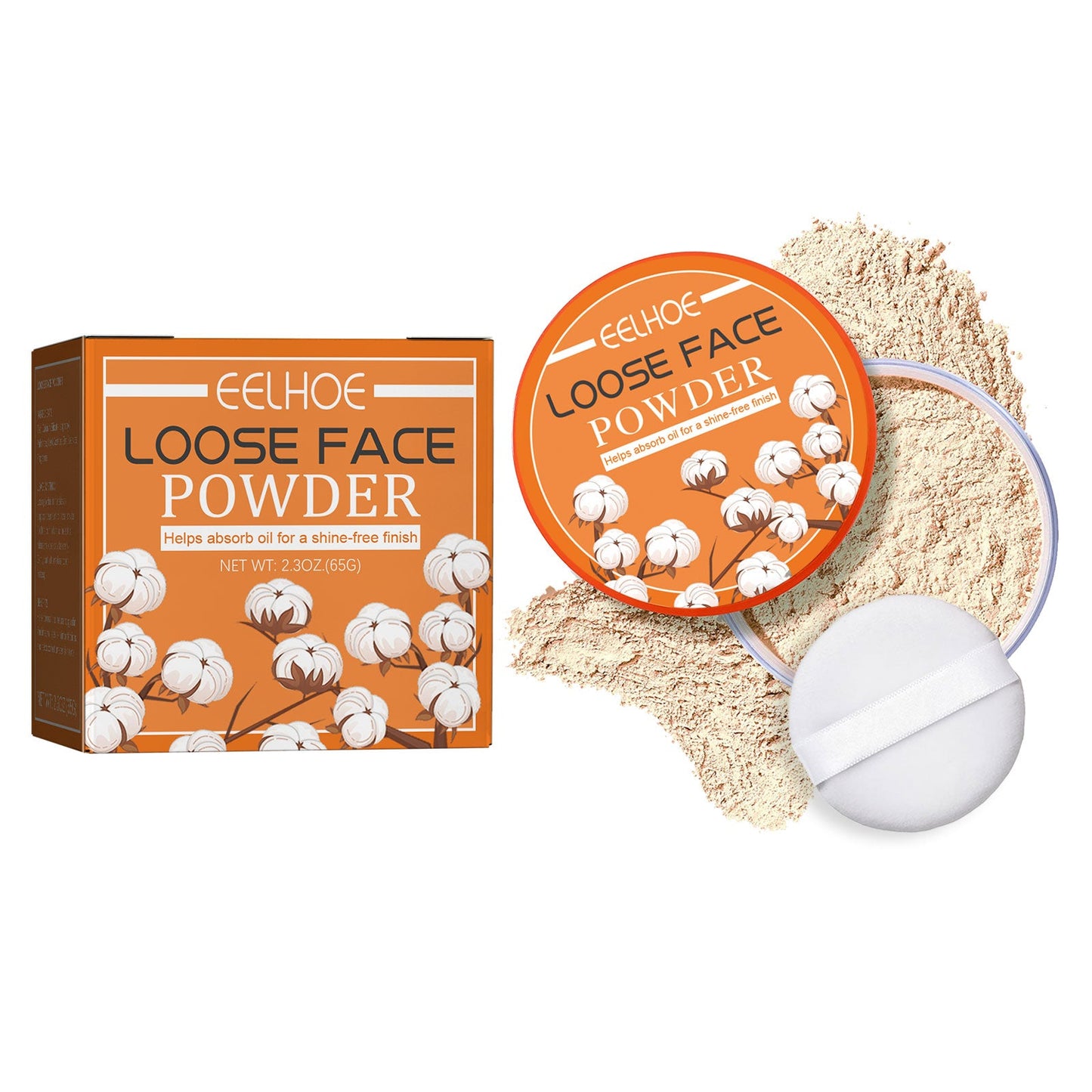 Loose Powder, Fade Fine Lines, Waterproof, Sweat Resistant Makeup Natural Concealer Complete Makeup Powder Light And Delicate - Korvel
