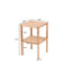 Étagère de salle de bain d'angle en bouleau à 2 niveaux - Unité de rangement en bois naturel