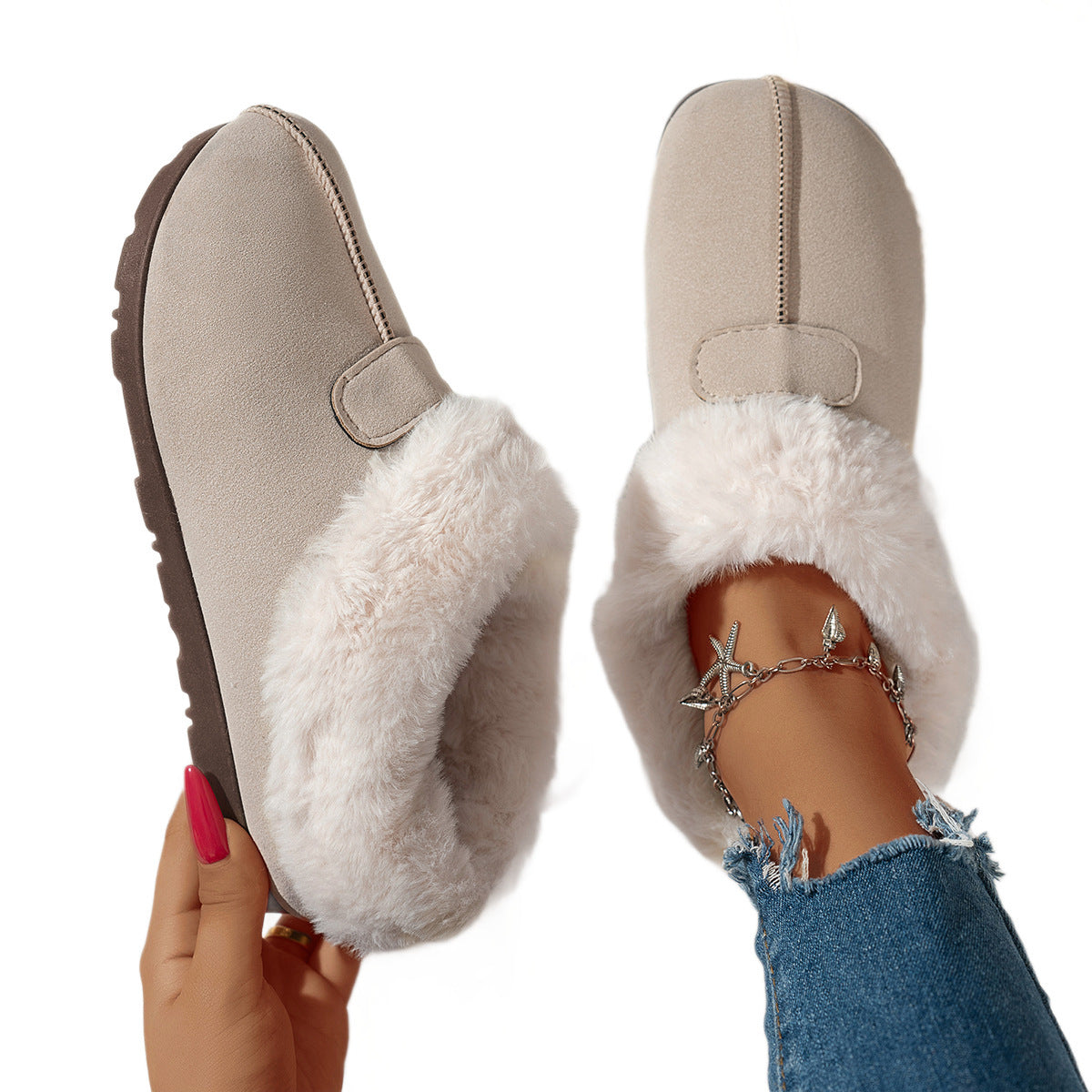 Women's Velvet Warm Cotton Snow Boots