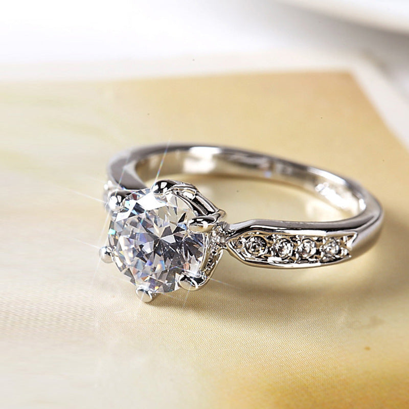 Elegant and luxurious wedding ring, women's Korean version of the living mouth ring - Korvel