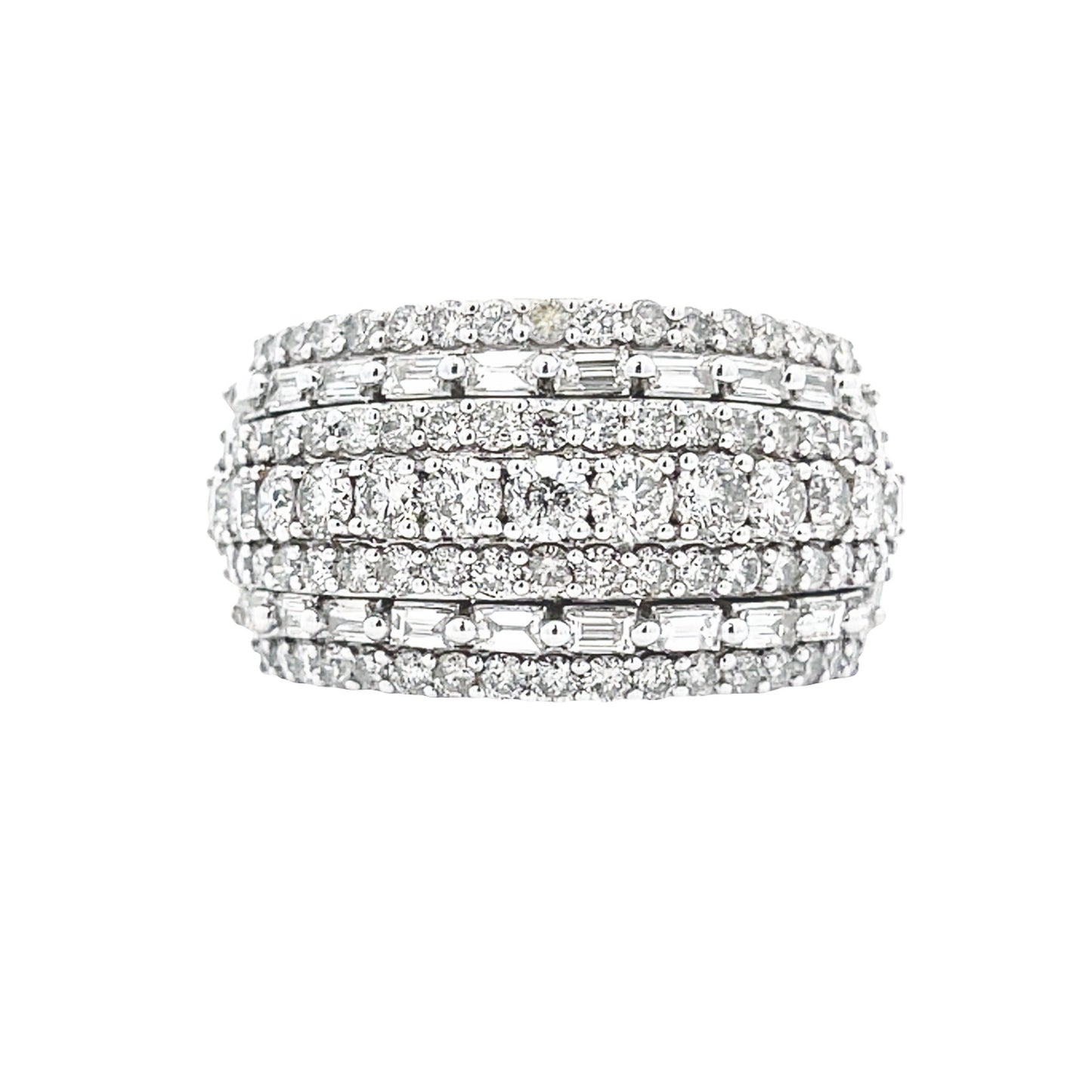 Bague de mariage en diamant de 3,00 ct en or blanc 10KT