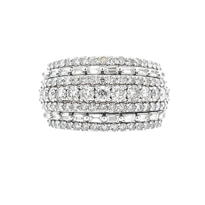 Bague de mariage en diamant de 3,00 ct en or blanc 10KT