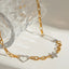Collier Étoile Cœur en Acier Inoxydable Plaqué Or