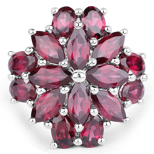 Anillo de Compromiso de Plata Esterlina con Rodolita de 9.20 Quilates