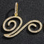 Hip Hop Grass Letter Pendant with Cuban Chain