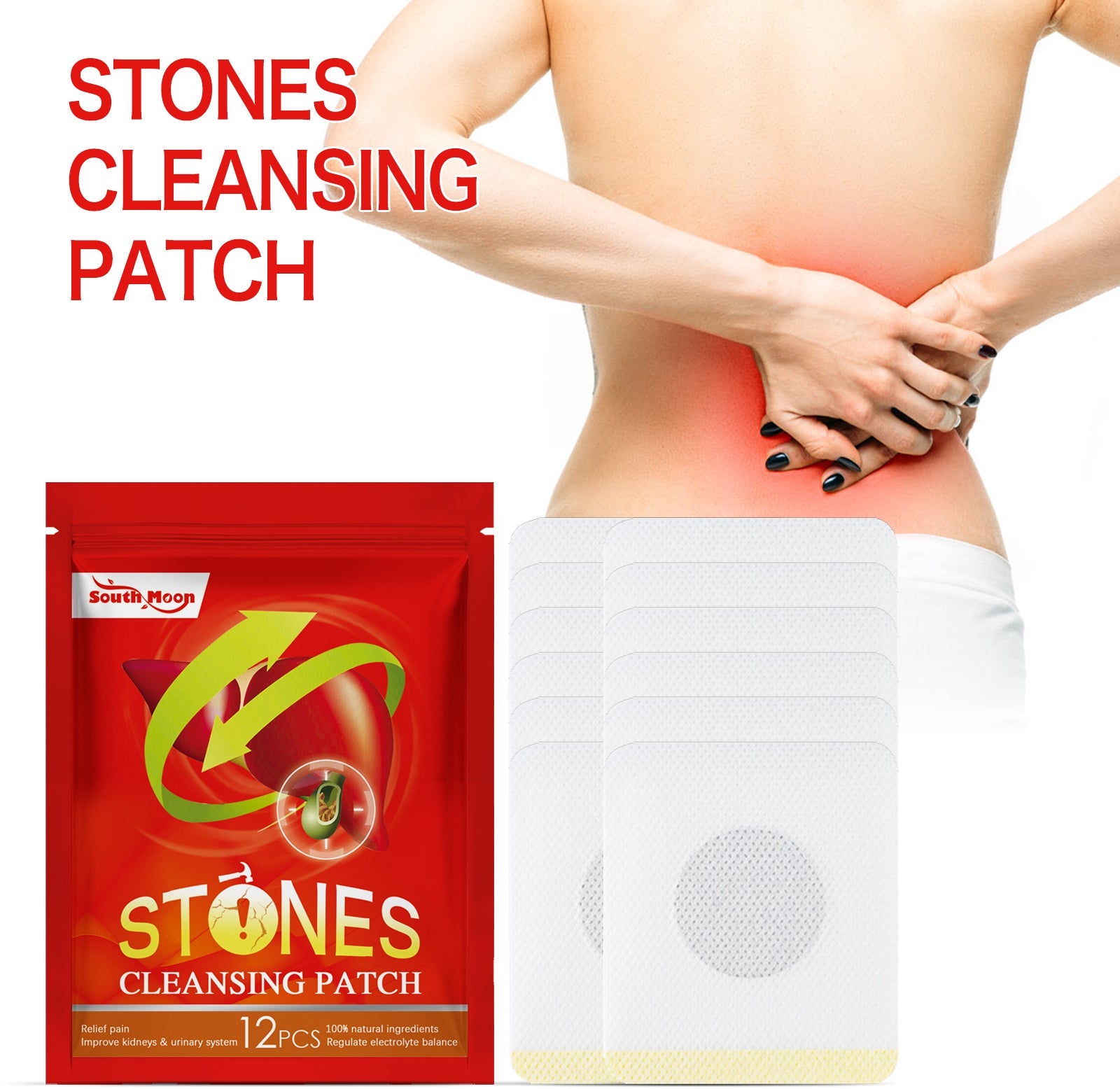 Stones Cleansing Patch, Relieve Physical Discomfort Care Relax Body And Mind Health Care Belly Button Patch - Korvel