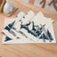 Reindeer Print Christmas Placemats - Insulated Linen Coasters