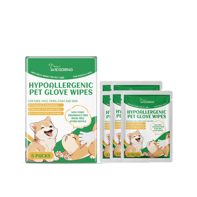 Gentle Pet Cleaning Gloves for Dogs and Cats
