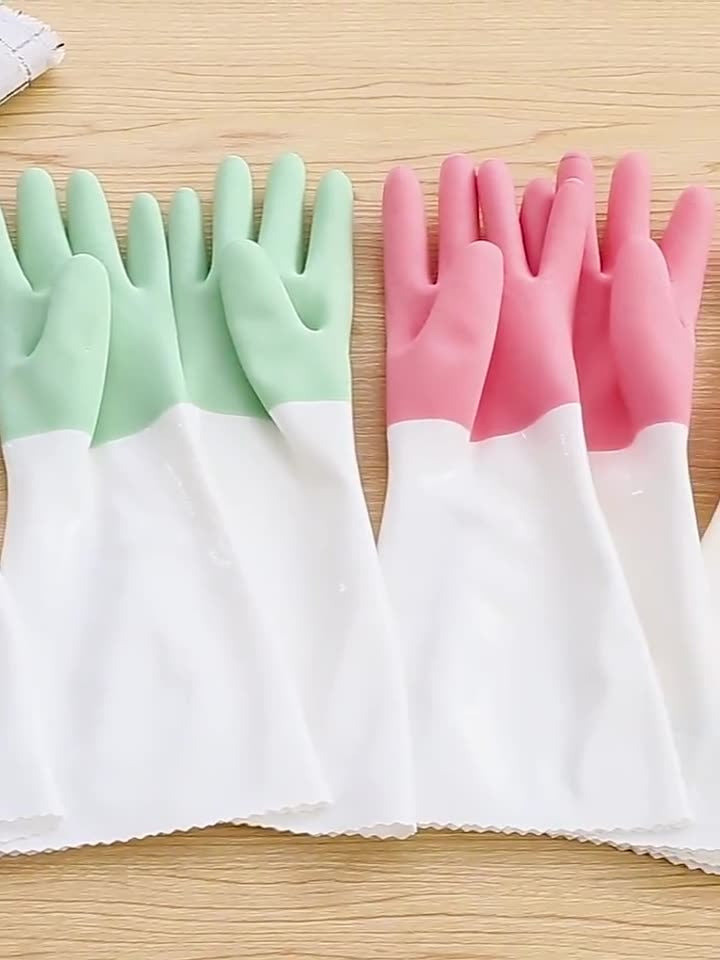 Dishwashing Gloves Durable All-In-One Padded Dishwashing And Clothes Washing Long Thickened Rubber Housework Cleaning Gloves - Korvel