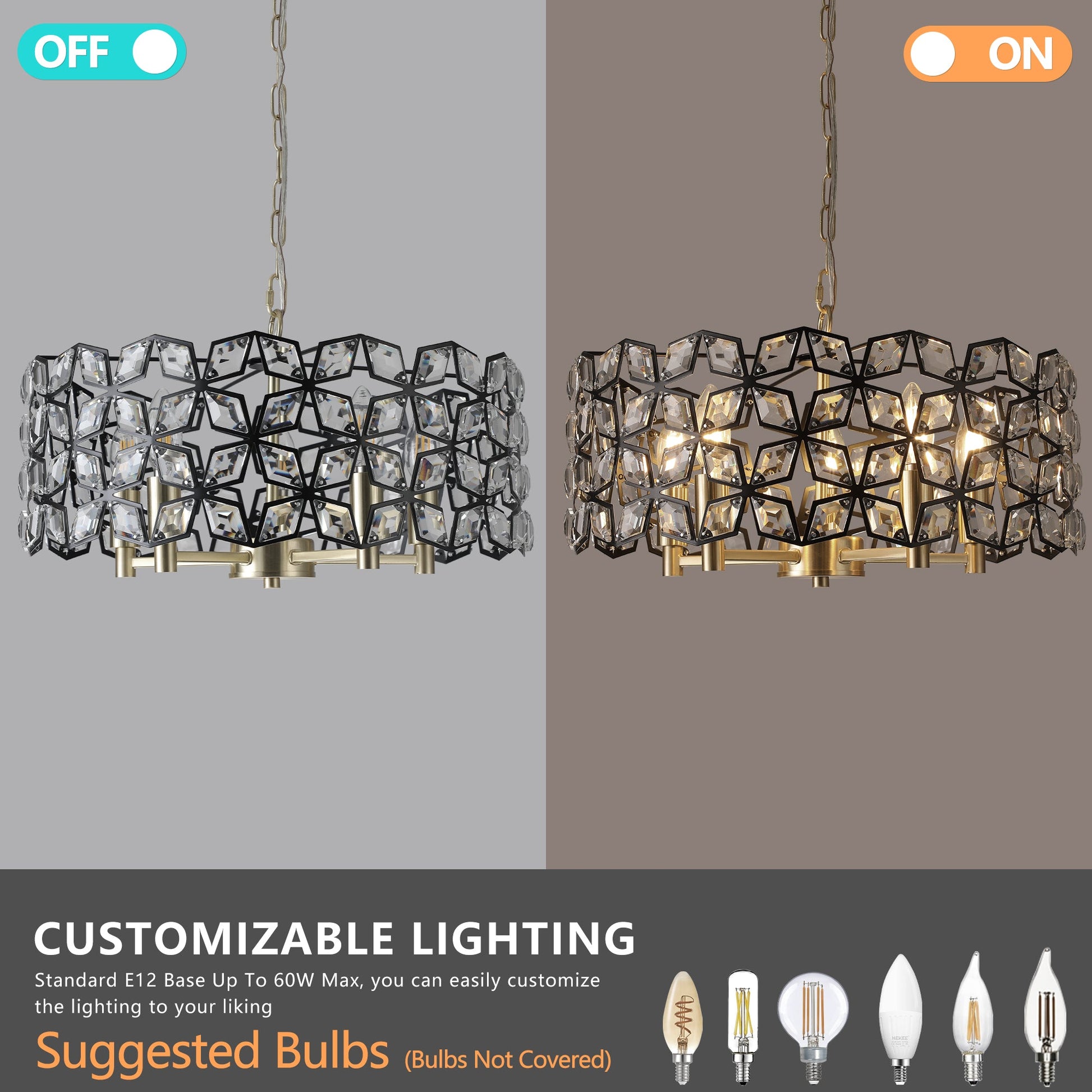 Modern Crystal Chandelier for Living-Room Round Cristal Lamp Luxury Home Decor  Light Fixture - Korvel