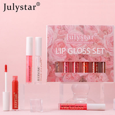 Julystar Transparent Watershine Lip Honey Pearlescent Colorless Lip Glaze Set Liquid Moisturizing Mirror Lip Color - Korvel