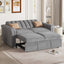 U_STYLE Convertible Soft Cushion Sofa Pull Bed ,for Two People to Sit On - Korvel