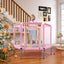 55'' Toddlers Trampoline with Safety Enclosure Net and Balls, Indoor Outdoor Mini Trampoline for Kids - Korvel