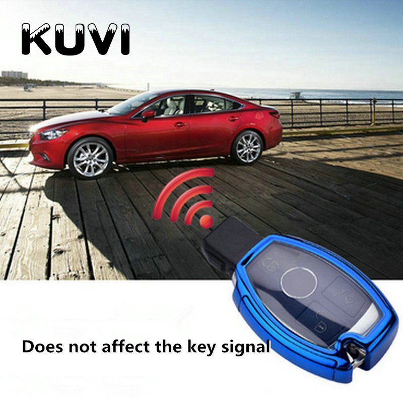 Hight quality PC+TPU key case cover Key case protective shell holder for Mercedes benz A B R G Class GLK GLA w204 W251 W463 W176 - Korvel