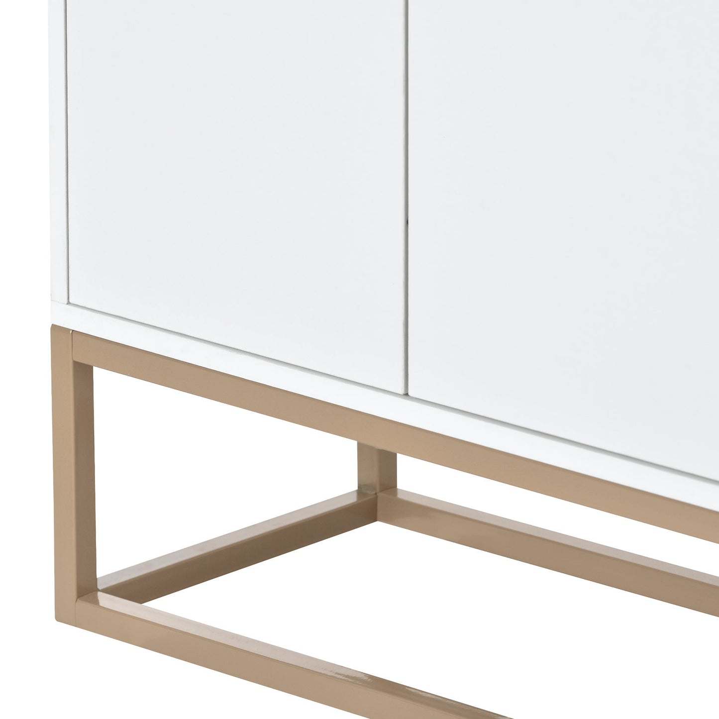 TREXM Modern Sideboard Elegant Buffet Cabinet with Large Storage Space for Dining Room, Entryway (White) - Korvel