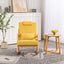 Rocking Chair Upholstered Fabric Rocking Armchair Indoor with High Backrest Glider Chairs and Lumbar Pillow for Living Room - Korvel