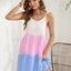 Color Block Spaghetti Strap Cover-Up Dress