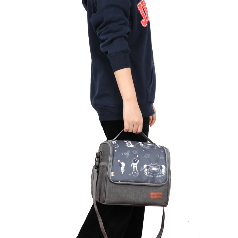 Large capacity thick waterproof heat preservation space walk series lunch box bag - Korvel